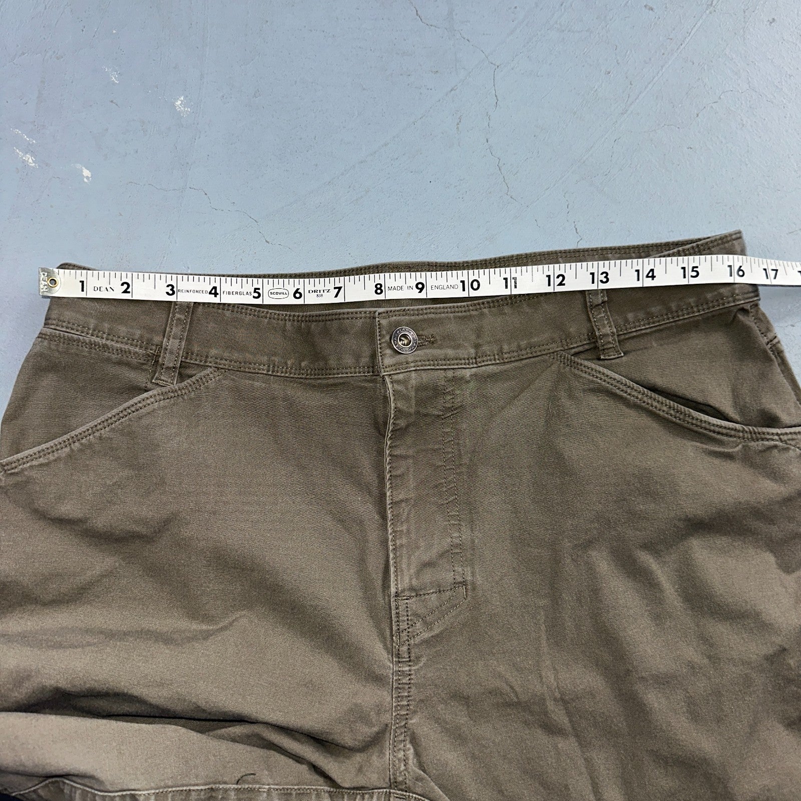 Prana Shorts Men 34 Brown Brown Organic Cotton Stretch Lightweight Casual 9"