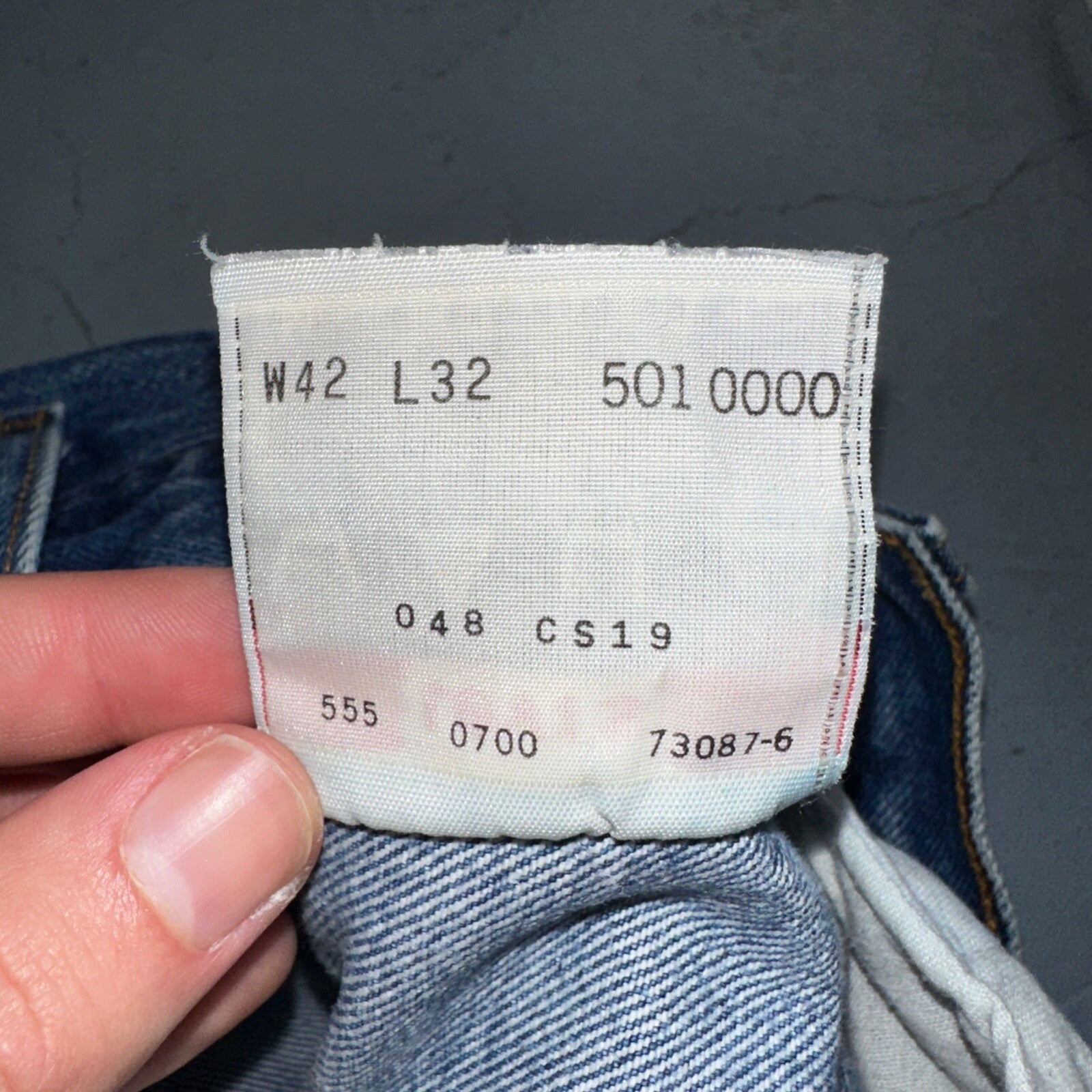 Levis 501 Vintage 90s USA XX Straight Leg Jeans Blue Med Wash 42x32 Act 38x27