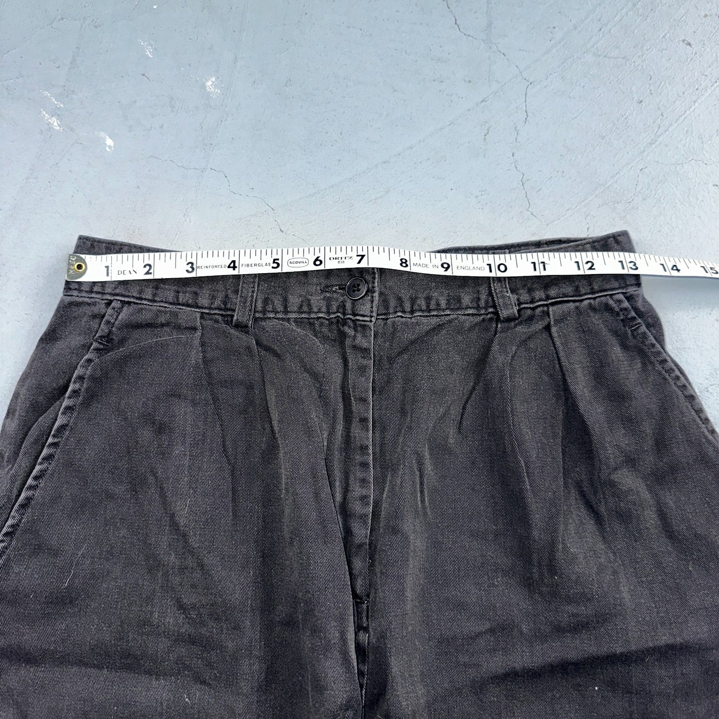 Vintage 90s J Crew Cotton Pencil Skirt 10 Black Front Office Career USA Preppy