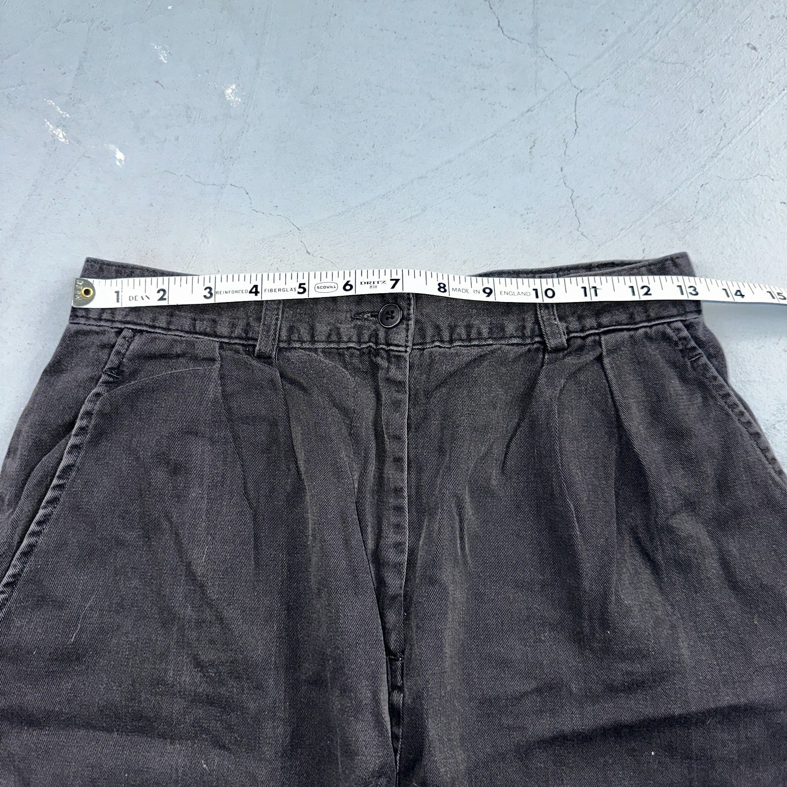 Vintage 90s J Crew Cotton Pencil Skirt 10 Black Front Office Career USA Preppy