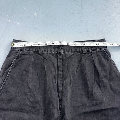 Vintage 90s J Crew Cotton Pencil Skirt 10 Black Front Office Career USA Preppy