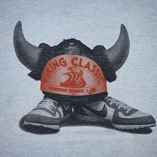 Nike Vintage T Shirt Mens M Viking Classic Oregon 80s Blue Tag Jordan Sneakers