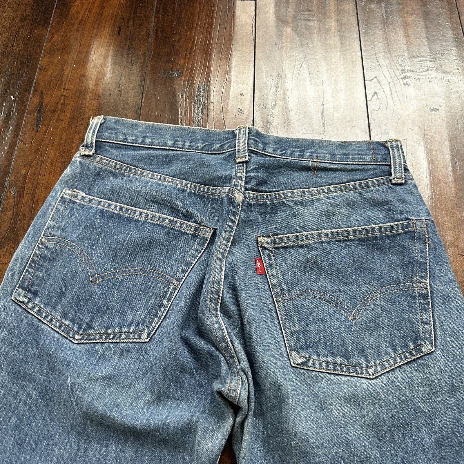 Levis Vintage 80s Redline Selvedge USA 501 XX Jeans 66 70s 32x34 Act 30x26