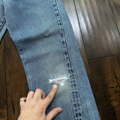 Levis Vintage 80s Redline Selvedge USA 501 XX Jeans 66 70s Light 27x36 Act 25x27