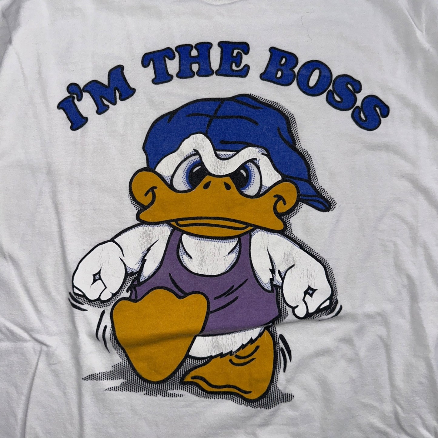 I'm The Boss Duck 90s VTG T Shirt Single Stitch Graphic Cool Donald Cute Fun