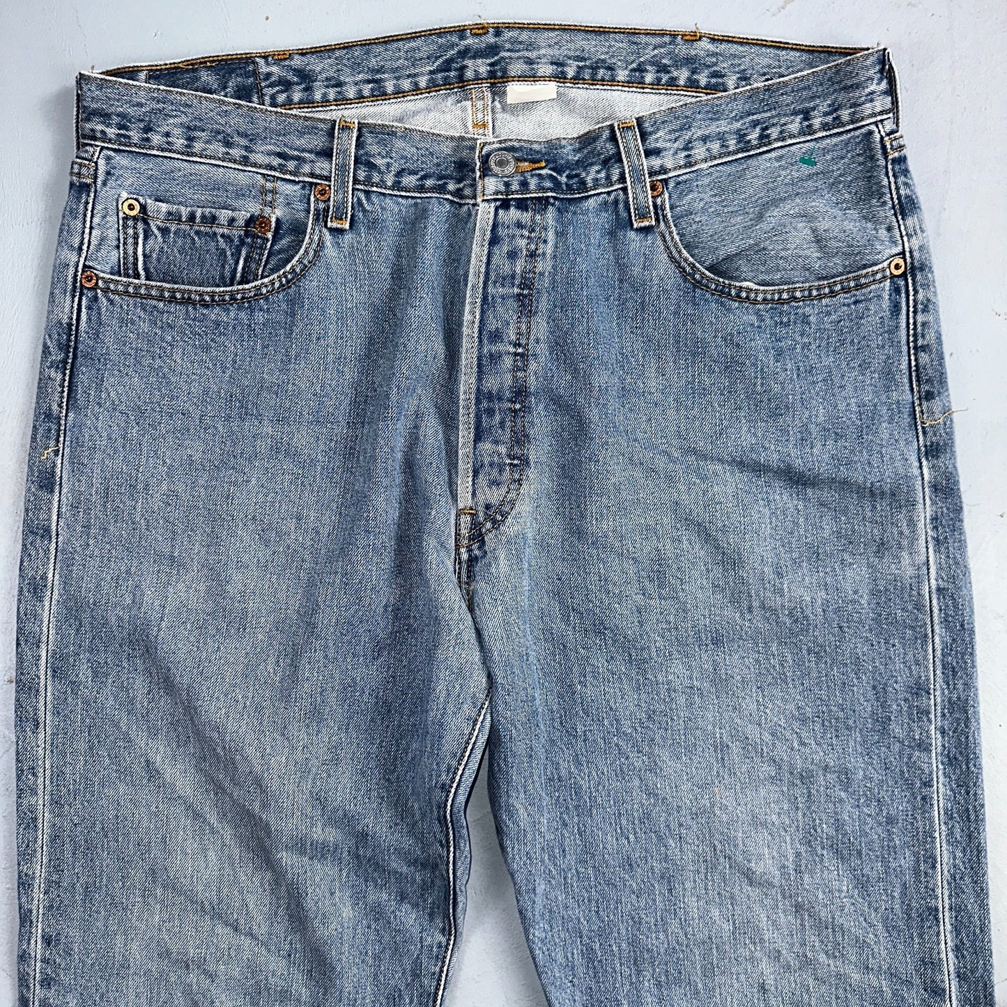 Levis 501 Vintage Y2K 90s XX Straight Leg Jeans Blue Light Wash 38x34 Act 37x34
