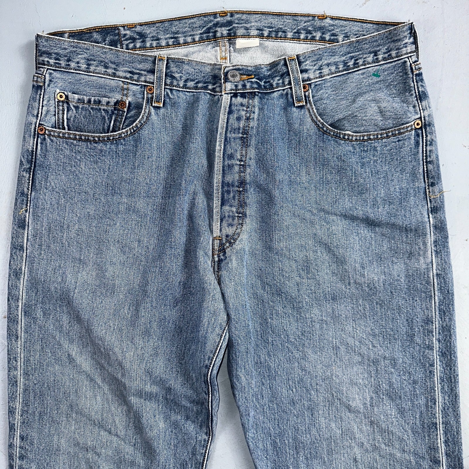 Levis 501 Vintage Y2K 90s XX Straight Leg Jeans Blue Light Wash 38x34 Act 37x34