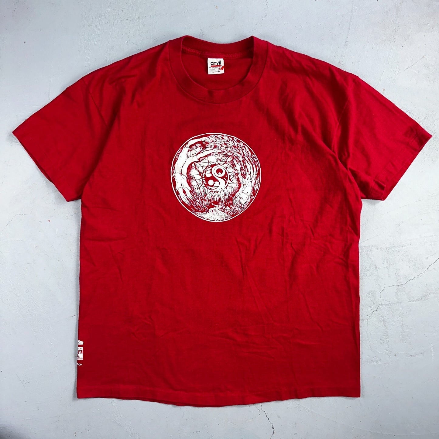 Survival Lines Earth VTG T Shirt Hippie Anvil Band Promo Trip 90s 2XL Tree Music