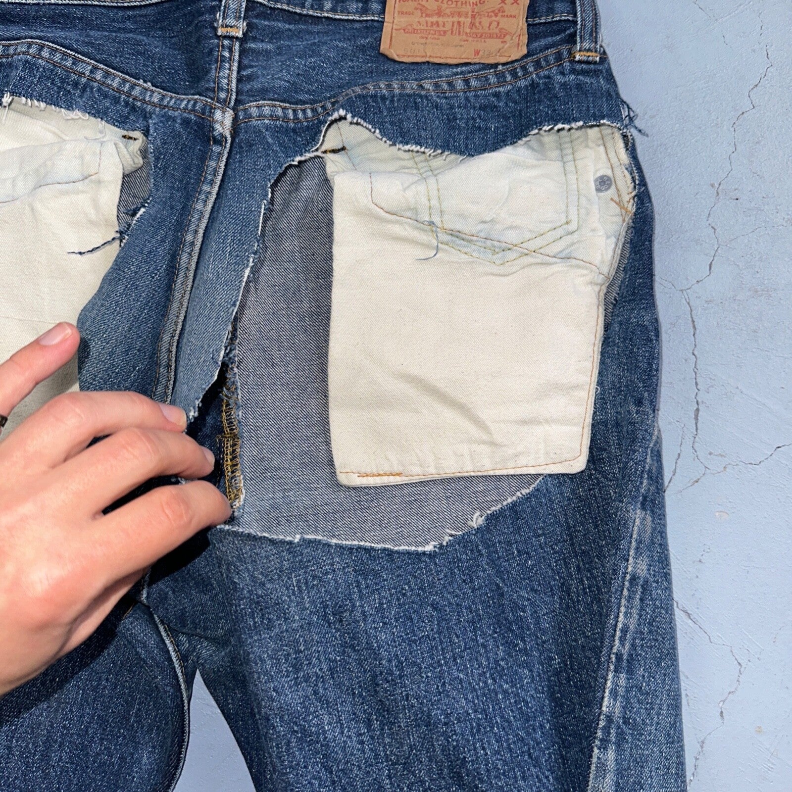 Levis 501 Vintage 80s Redline Selvedge USA XX Jeans Bootcut 33x36 Act 30x33