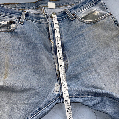 Levis 501 Vintage 90s Mexico Straight Leg Jeans 36x34 Y2K Light Wash Act 34x34