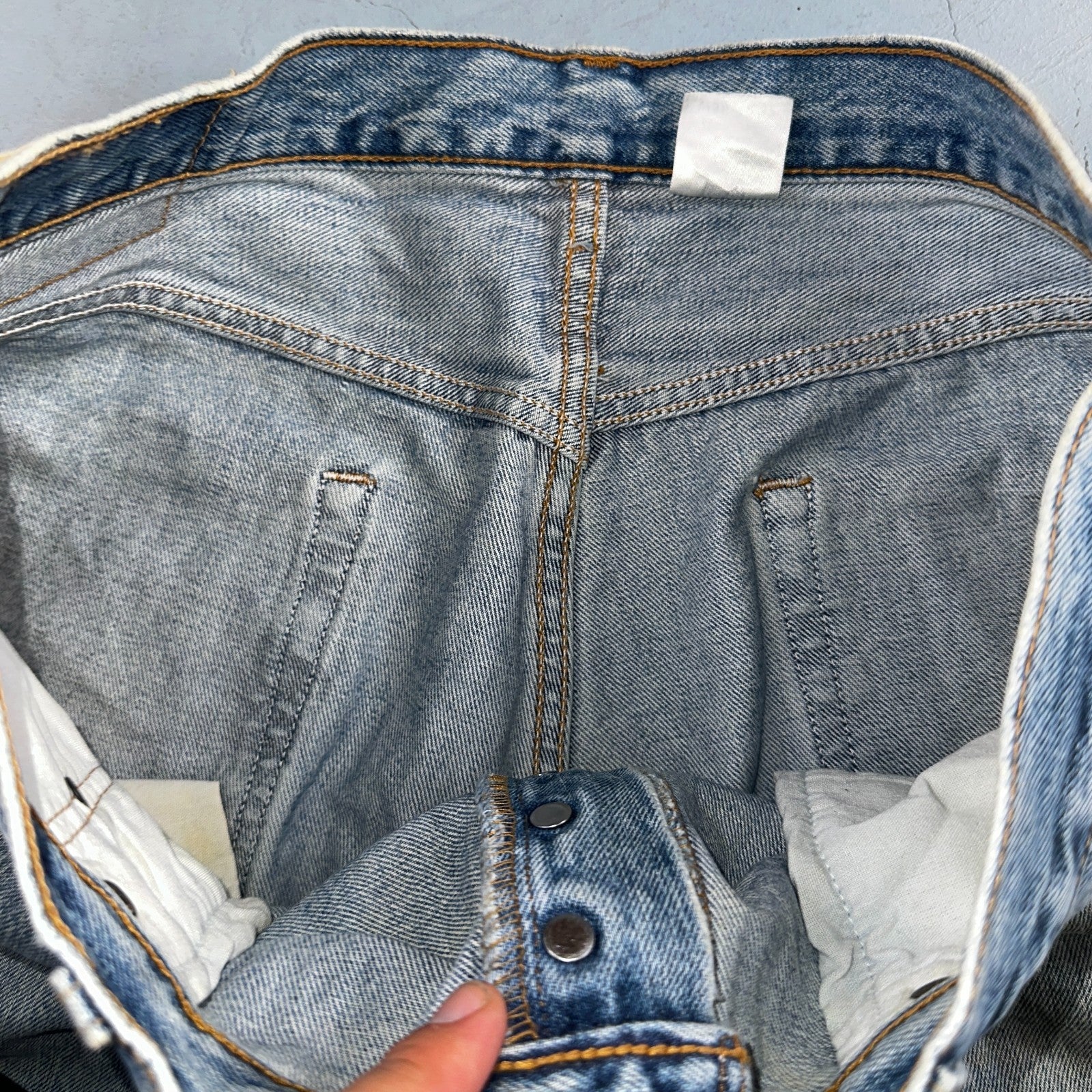 Levis 501 Vintage Y2K 90s XX Straight Leg Jeans Blue Light Wash 36x32 Act 33x30