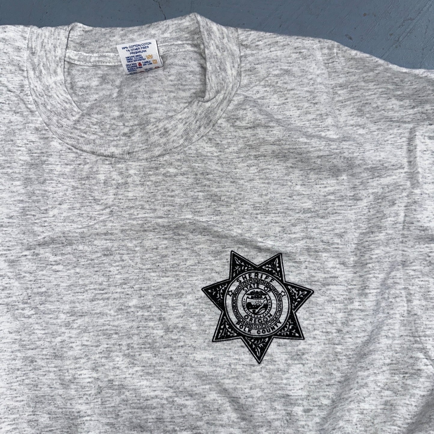 Polk County Sheriffs Bed Breakfast Funny VTG T Shirt 90s JERZEES Prison Police