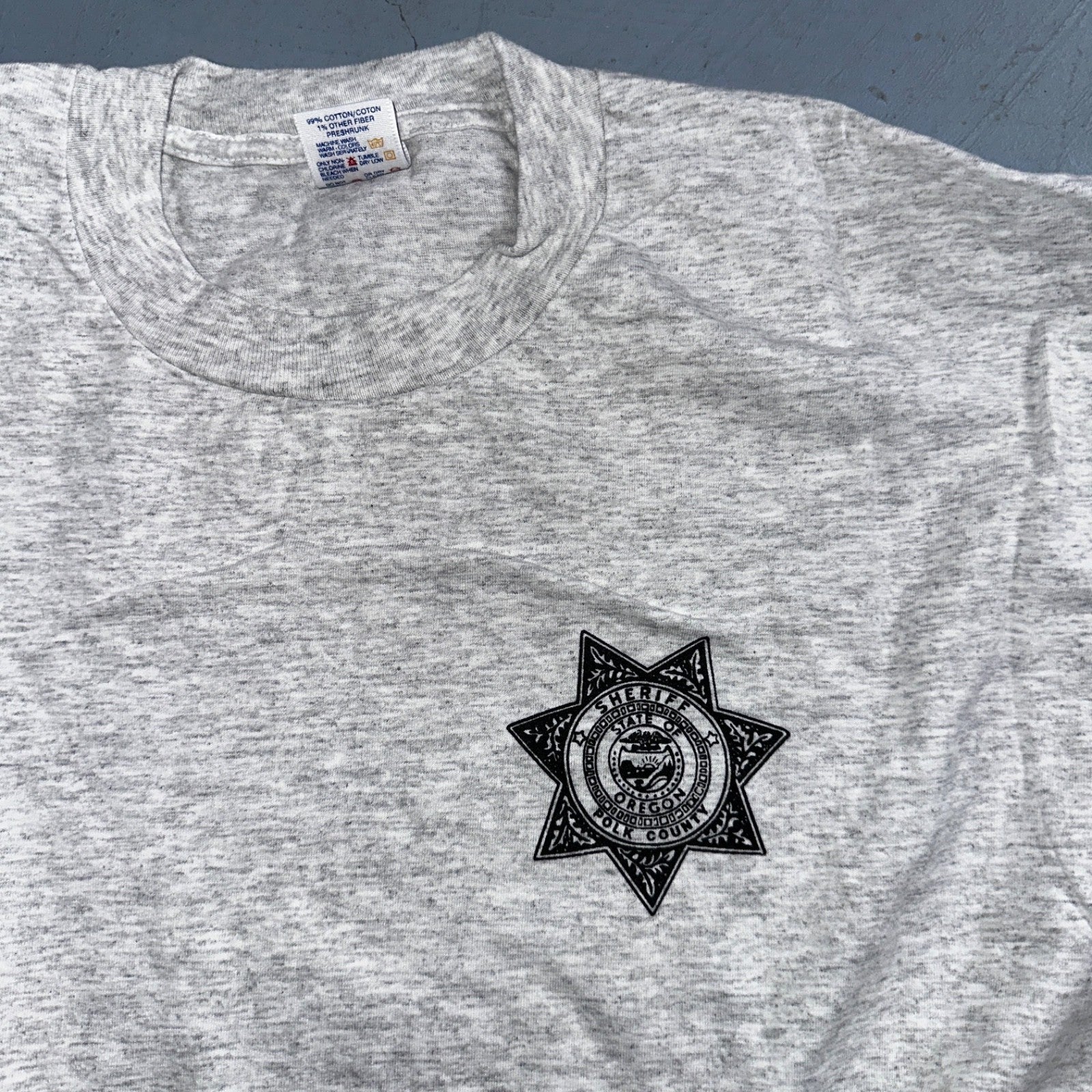 Polk County Sheriffs Bed Breakfast Funny VTG T Shirt 90s JERZEES Prison Police