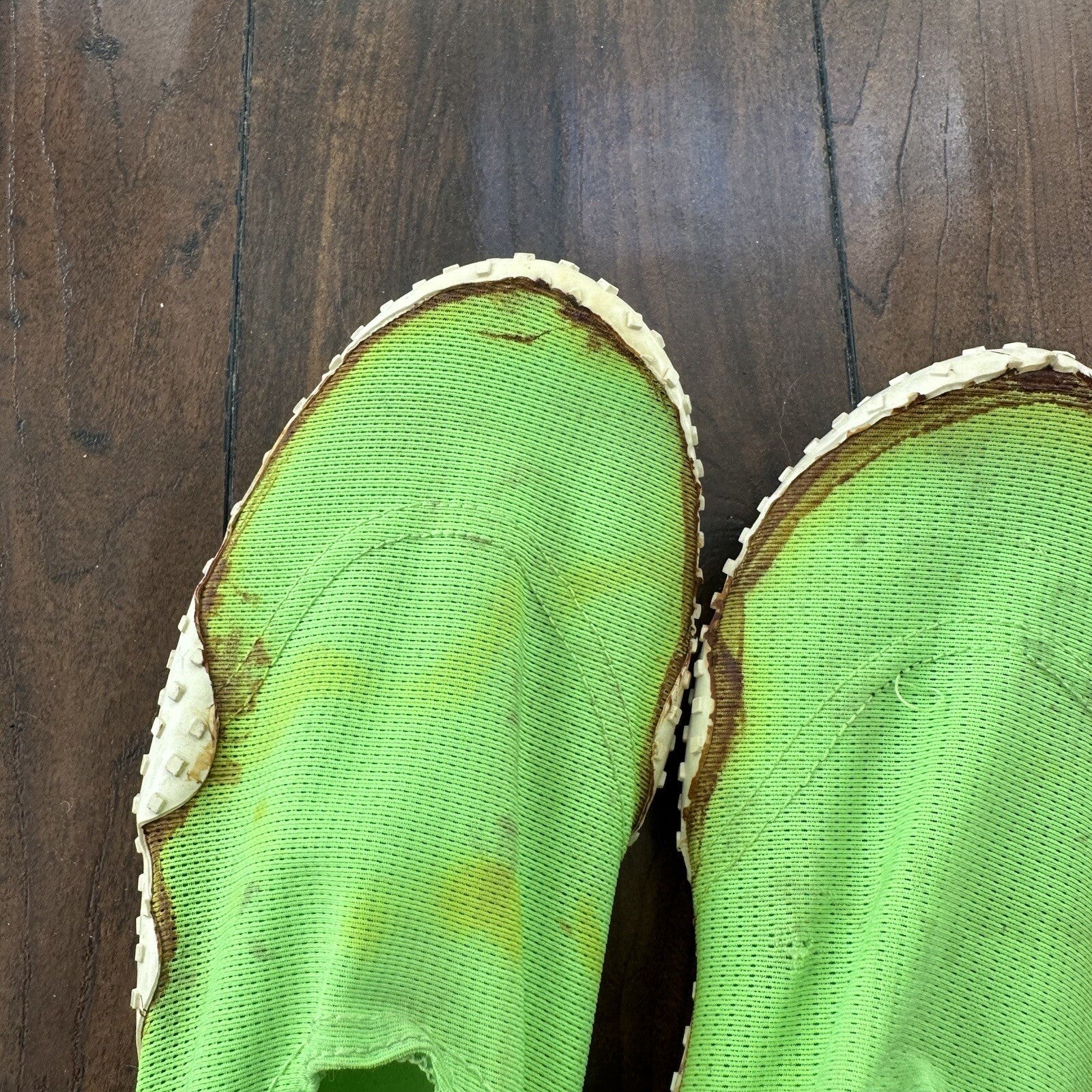 Vintage 80s Nike Aqua Sock Hot Pink Neon Green Size M 8-9 Rare 90s Unwearable