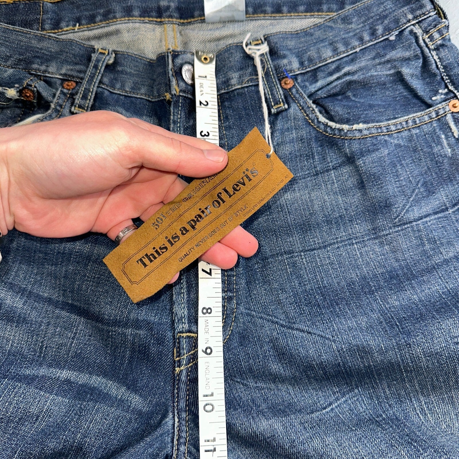 Levis 501 Vintage 90s XX Straight Leg Jeans Y2K Blue Med Wash 34x36 Act 33x35