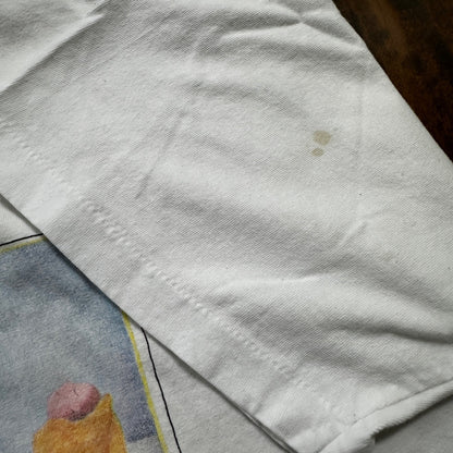 Jacksonville Oregon Smile at Rain VTG T Shirt Beth Logan Art PDX Umbrella Sad