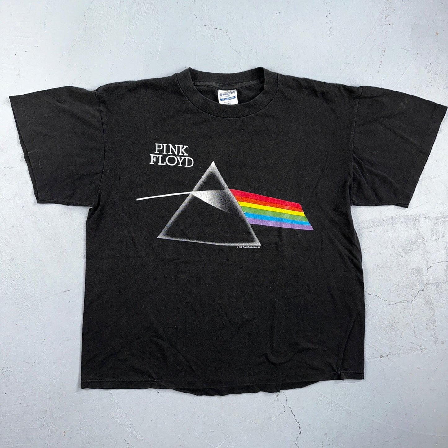 Vintage 1987 Pink Floyd Dark Side of the Moon USA T-Shirt Large Boxy 80s Rock