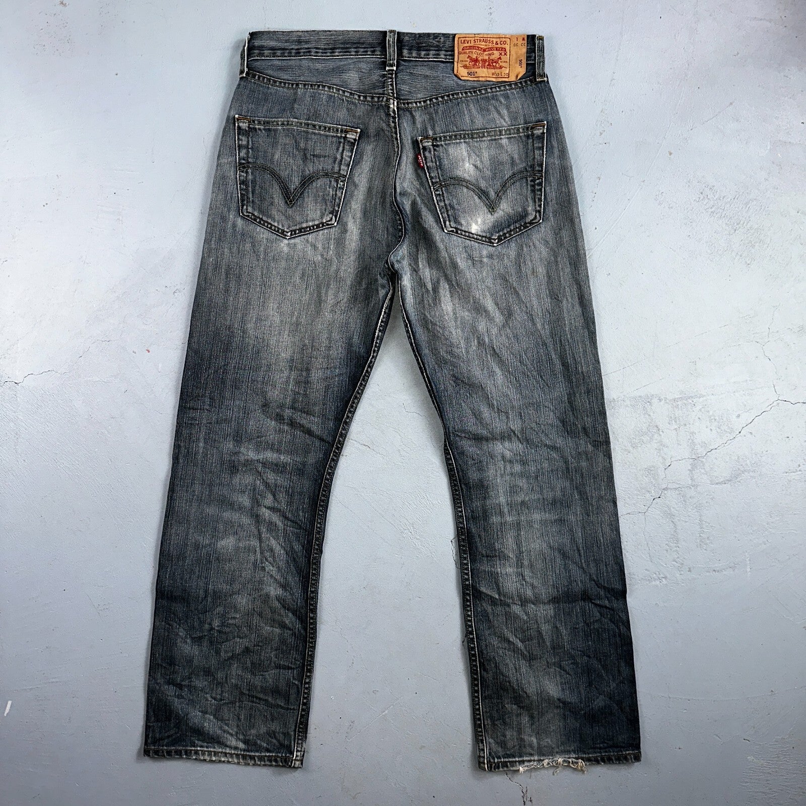 Levis 501 Vintage Y2K XX Straight Leg Jeans Blue Med Wash 33x30 Act 32x28