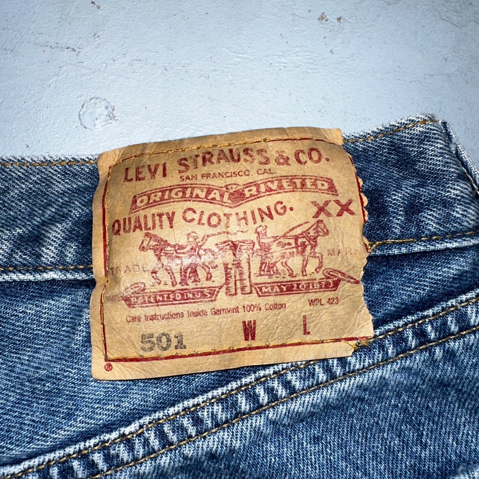 Levis 501 Vintage 90s Mexico XX Straight Leg Jeans 29x32 Y2K Med Wash Act 27x30