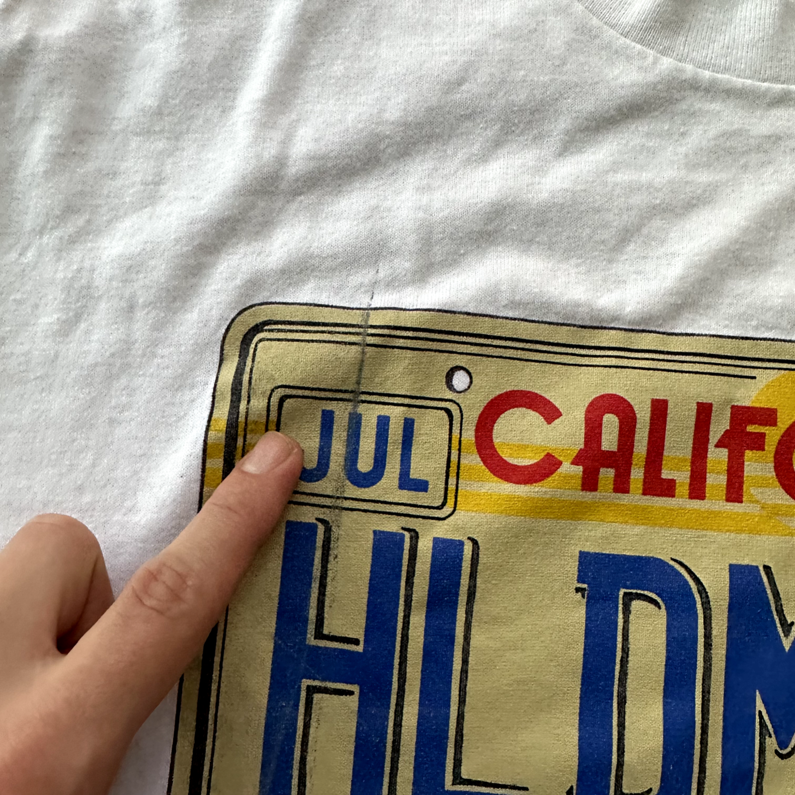Nike License Plate California Vintage T Shirt USA 80s Grey Tag Rare Travel Rap