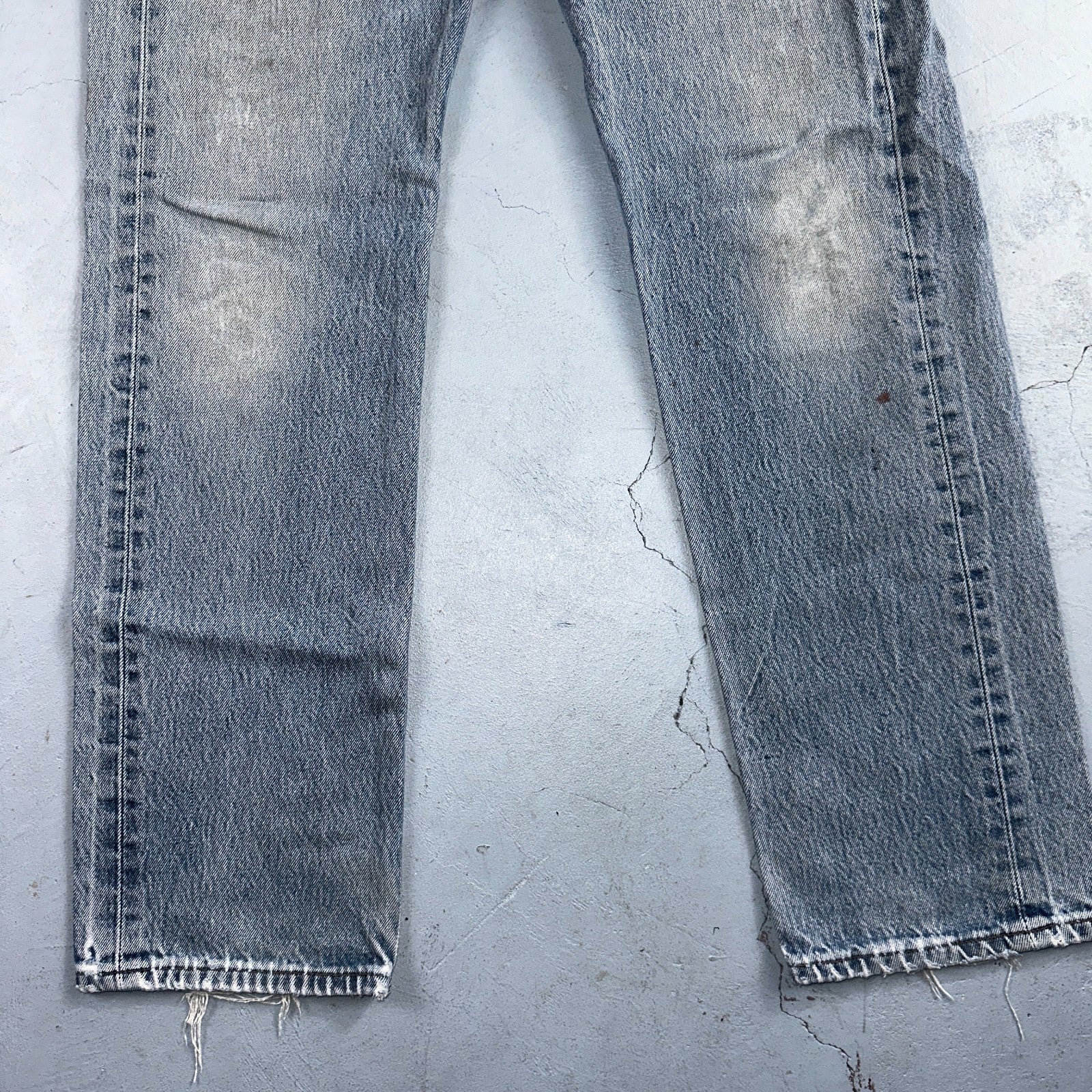 Levis 501 Vintage 90s Mexico Straight Leg Jeans Blue Light Wash 33x36 Act 31x31