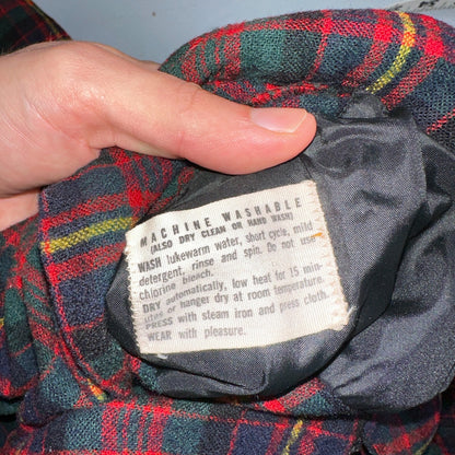Pendleton 100% Virgin Wool Button Up Plaid Flannel Shirt Board VTG Thrashed 70s