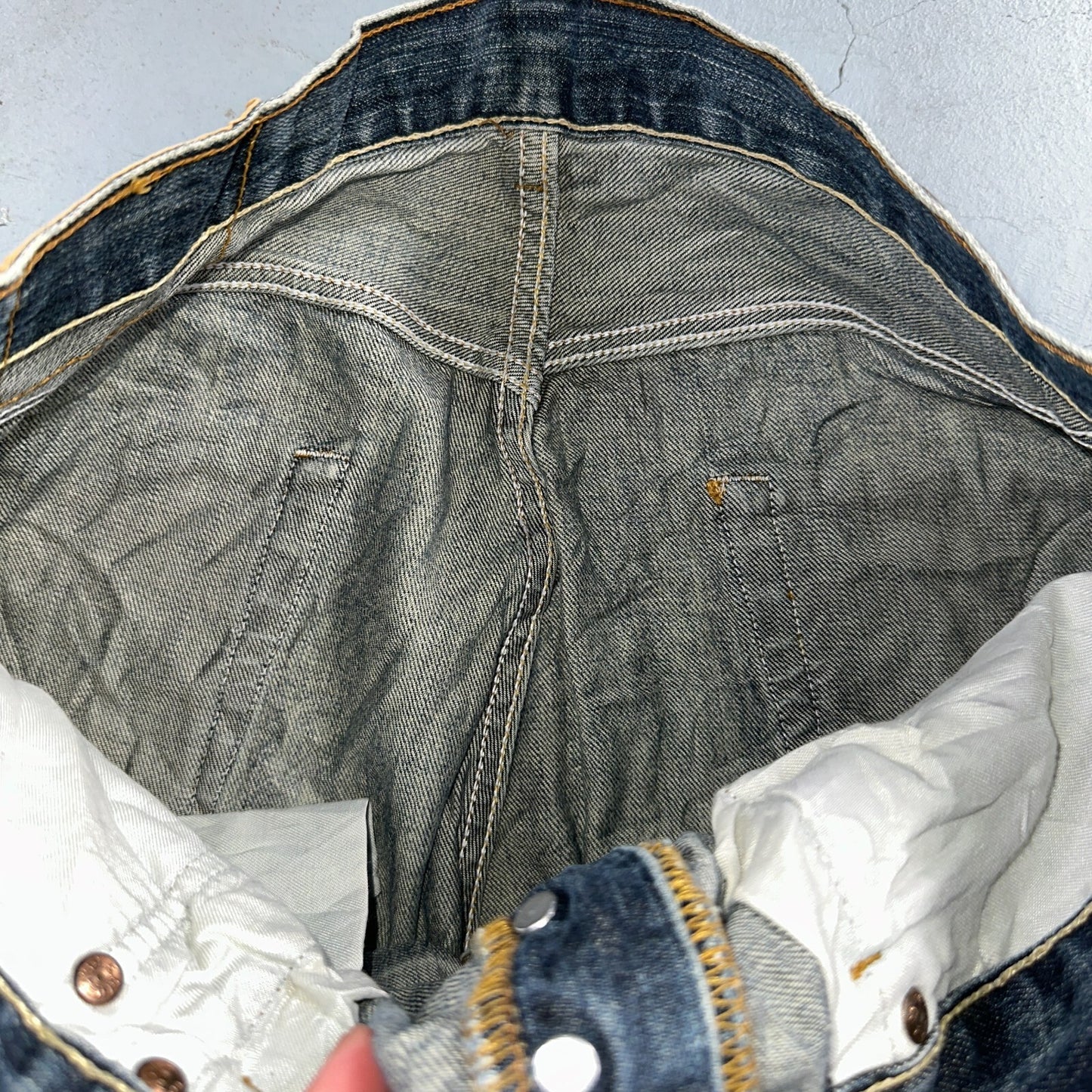 Levis 501 Vintage Y2K XX Straight Leg Jeans Blue Med Wash 34x34 Act 34x32