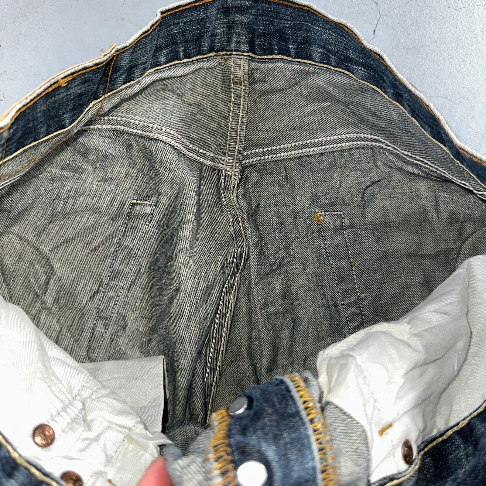 Levis 501 Vintage Y2K XX Straight Leg Jeans Blue Med Wash 34x34 Act 34x32