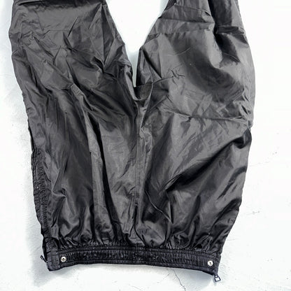 Nike VTG 90s Windbreaker Track Pants Ankle Zip Unlined Black 1990s Essential