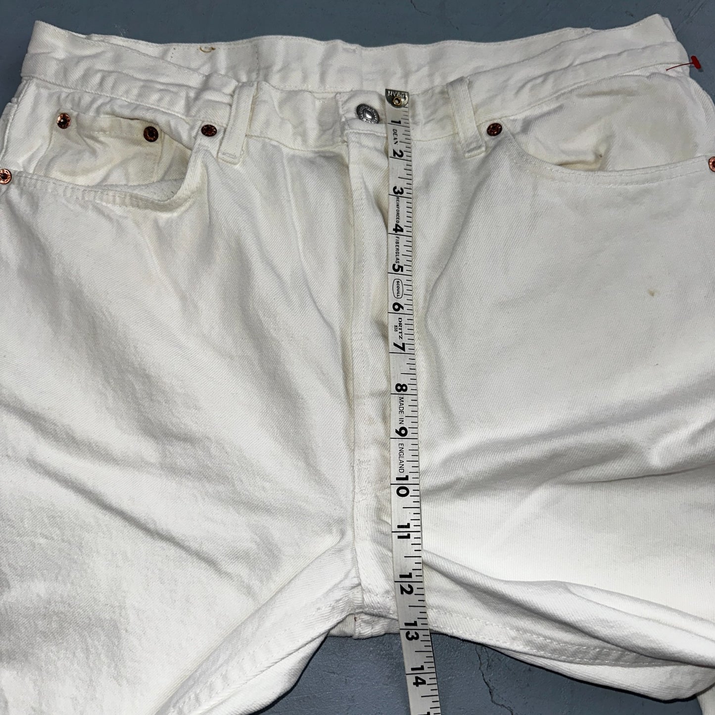 Levis 501 Vintage 80s USA XX Straight Leg Jeans White Light Wash 38x32 Act 35x31