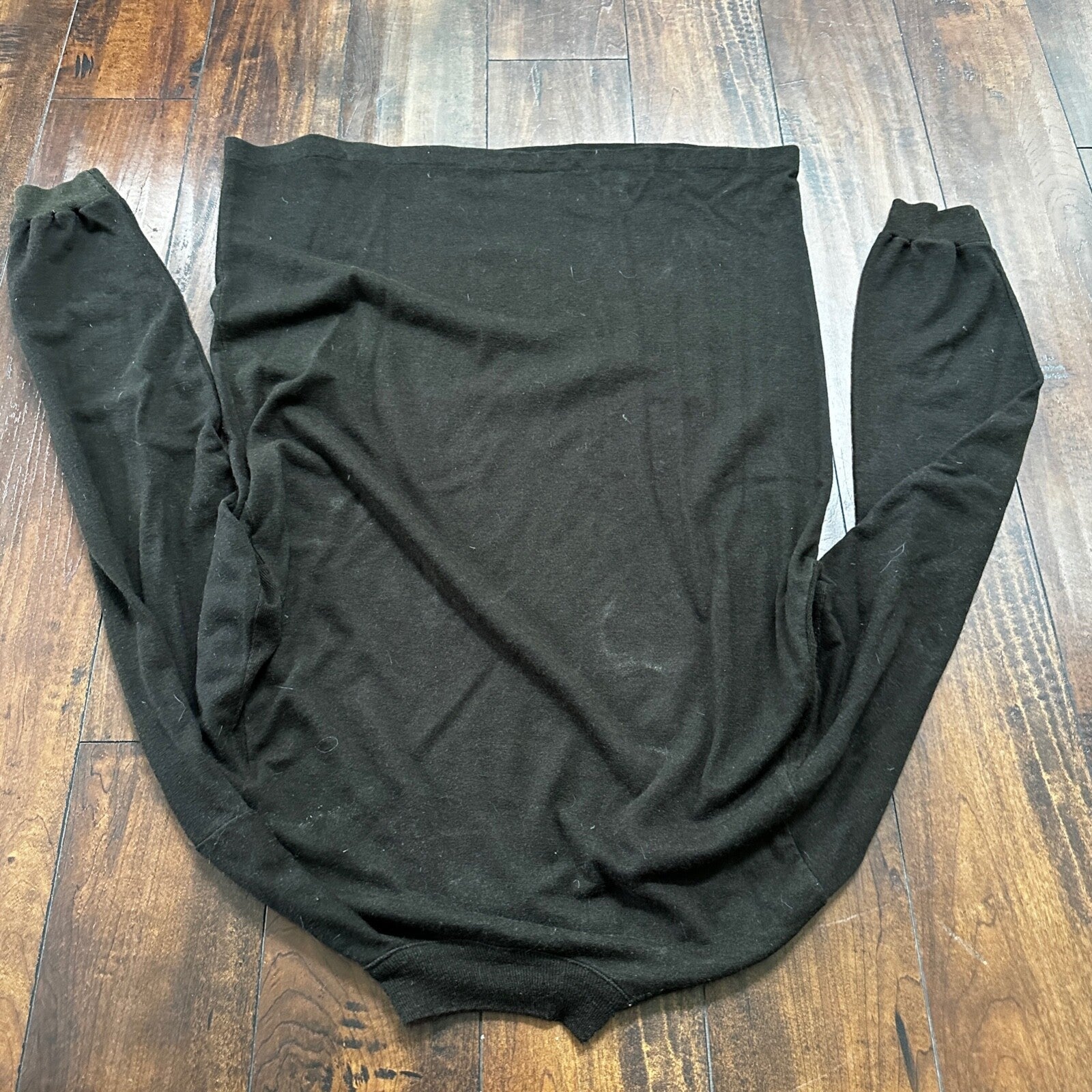 1960s Black Mock Neck Vintage T Shirt Crewneck Munsigwear Rockabilly 60s 70s