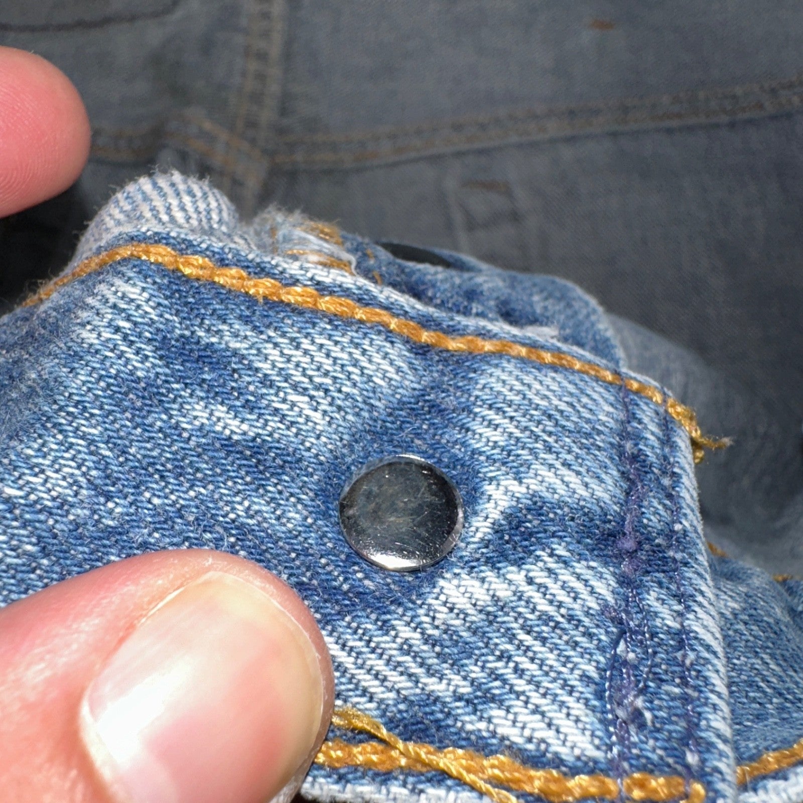 Levis 501 Vintage 90s USA XX Straight Leg Jeans Blue Light Wash 46x32 Act 42x28