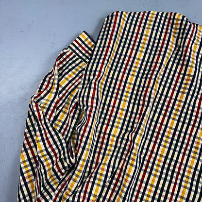 Paul & Shark Shirt Men's 46 Button Down Long Sleeve Gingham Check Italy Tricolor