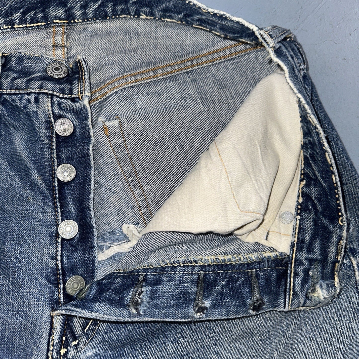 Levis 501 Big E Vintage 60s Redline Selvedge USA XX 1960s Jeans 30x32 Ac 28x28