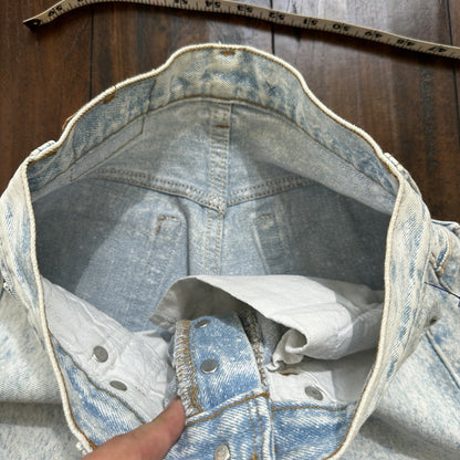 VTG 90s Levis 501 Button Fly 27x32 USA Tag Jeans Straight Wash Light X Act 25x30