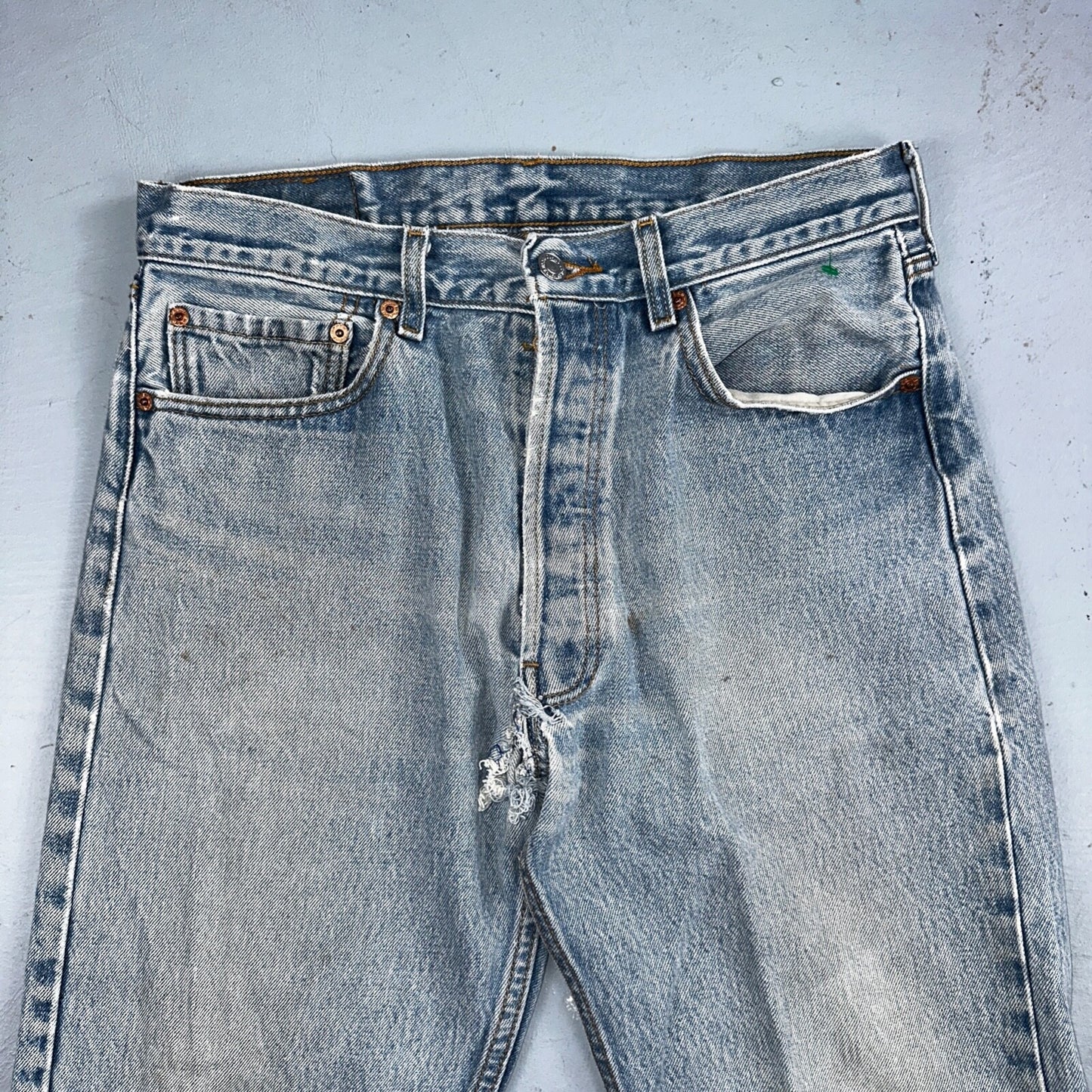 Levis 501 Vintage Y2K XX Straight Leg Jeans 33x36 Light Wash 2000s Act 31x31