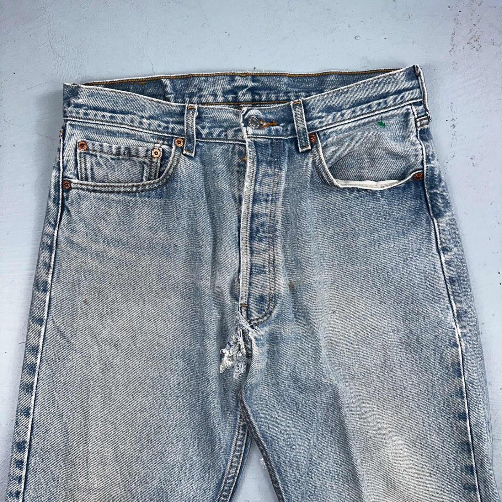 Levis 501 Vintage Y2K XX Straight Leg Jeans 33x36 Light Wash 2000s Act 31x31