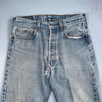 Levis 501 Vintage Y2K XX Straight Leg Jeans 33x36 Light Wash 2000s Act 31x31