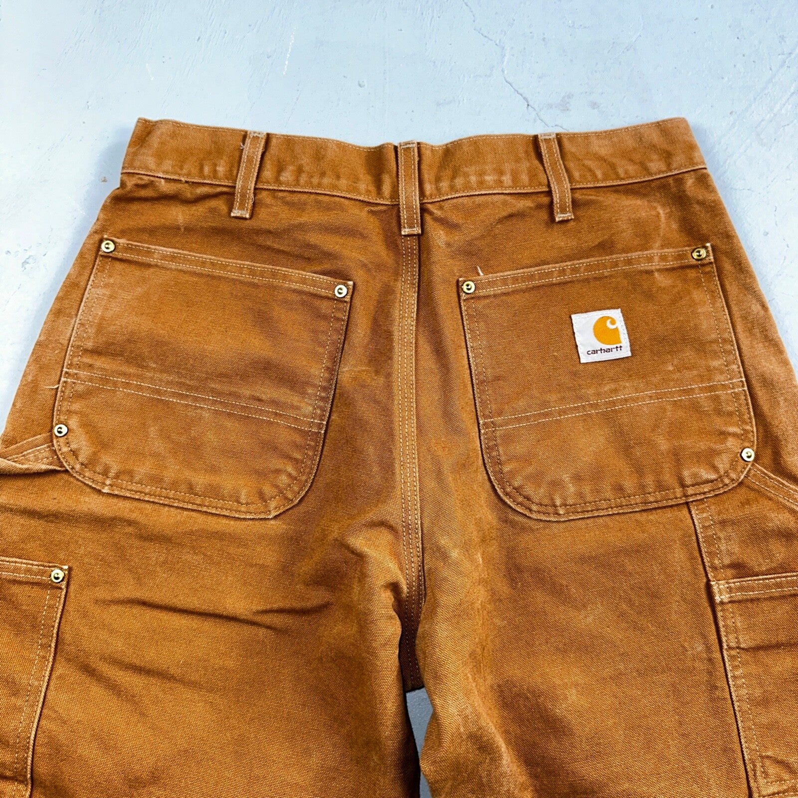 Carhartt Shorts VTG Double Knee Carpenter Pants USA B01 Brown Act 33 30x18