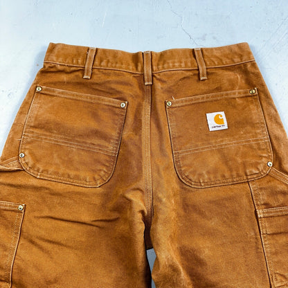 Carhartt Shorts VTG Double Knee Carpenter Pants USA B01 Brown Act 33 30x18