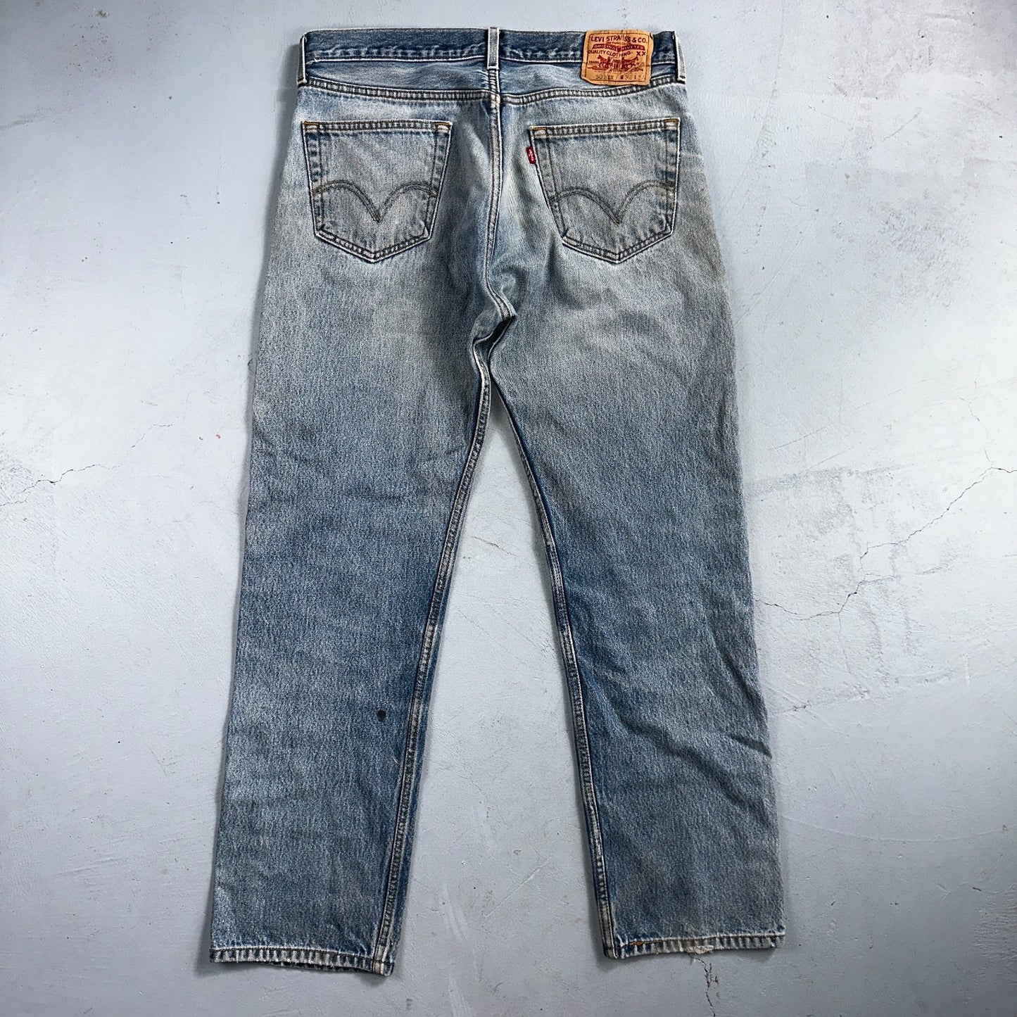 Levis 501 Vintage Y2K 90s XX Straight Leg Jeans Blue Light Wash 36x34 Act 33x30