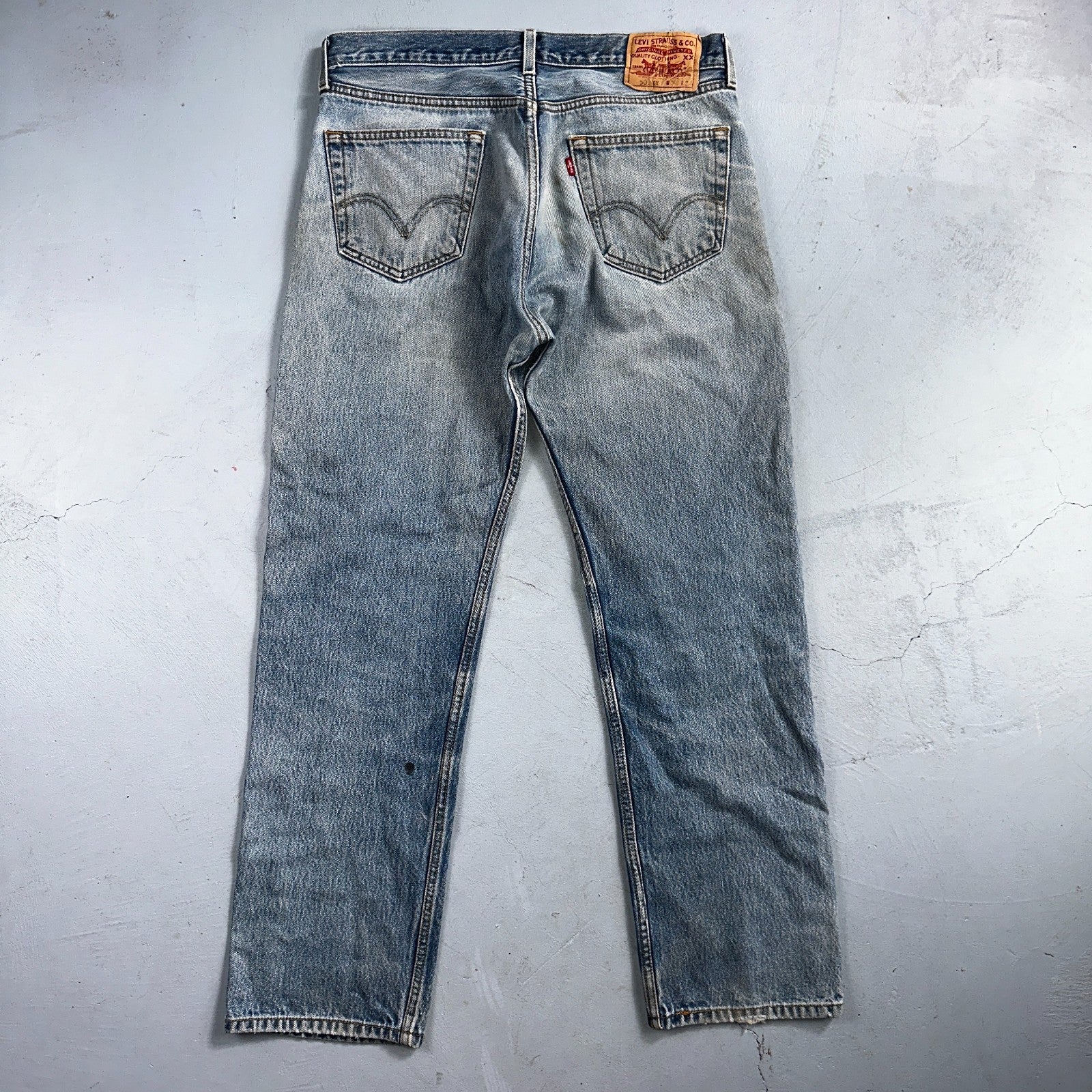 Levis 501 Vintage Y2K 90s XX Straight Leg Jeans Blue Light Wash 36x34 Act 33x30