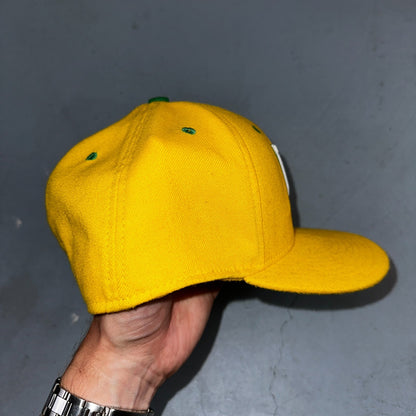 Nike True University of Oregon Hat UO Fitted Yellow Green Baseball Cap Ducks M/L