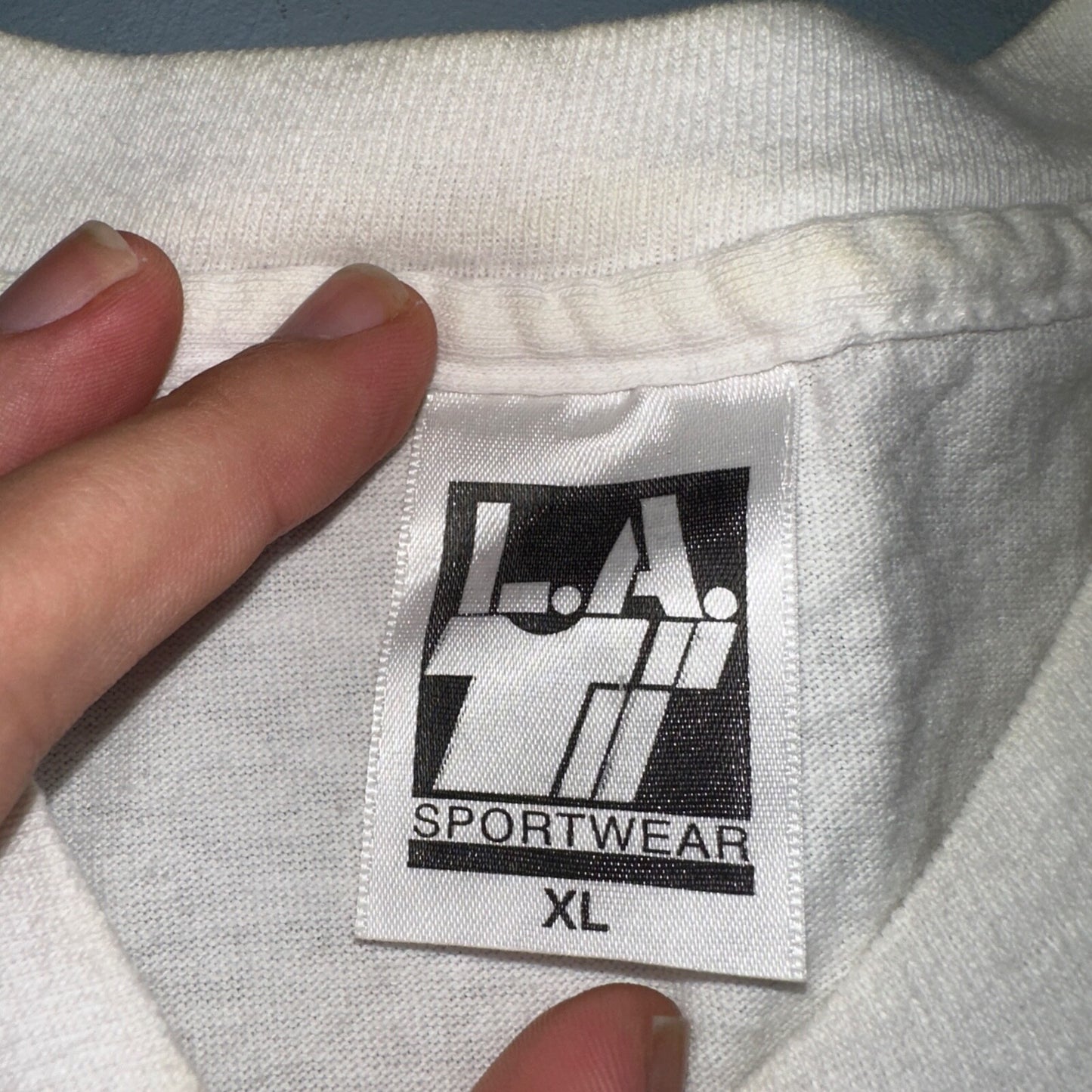 USA Flag American Flag VTG T Shirt LA Sportswear Custom Glitter One Of A Kind