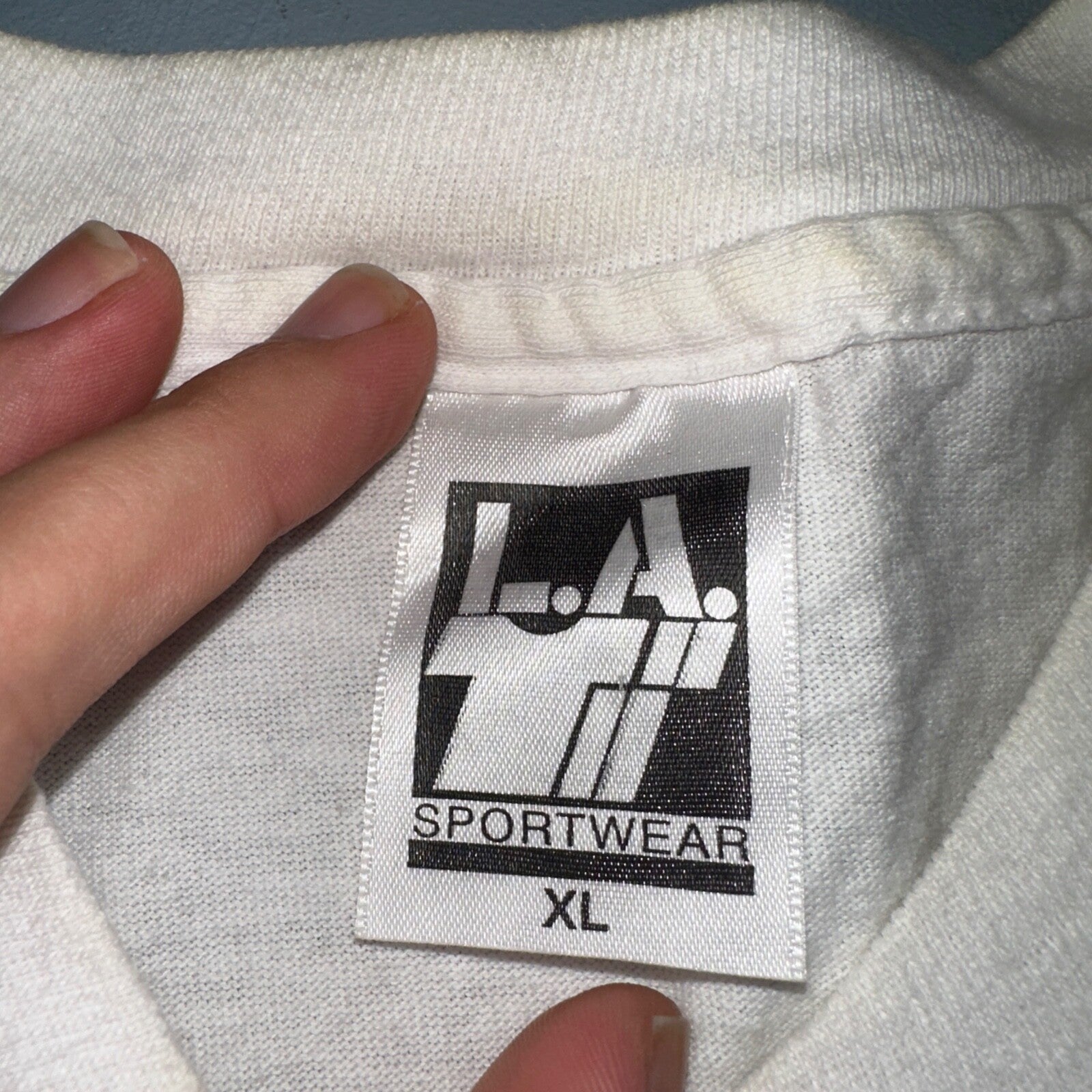 USA Flag American Flag VTG T Shirt LA Sportswear Custom Glitter One Of A Kind