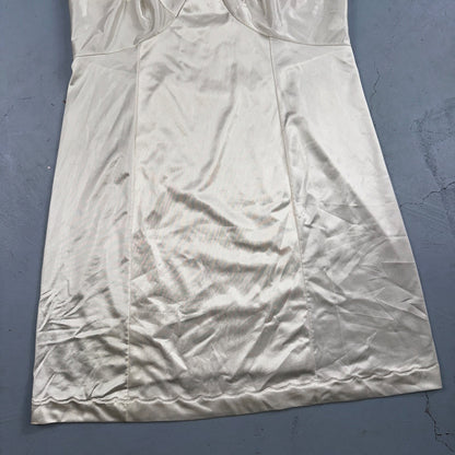 Vintage 1970s Sears Lingerie Slip Dress Sleepwear Full Sweep Nightgown Lace 70s