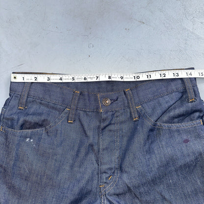 Levis 684 Orange Tab VTG Big Bell Dark Wash Bell Bottom Flare Jeans Sz 29x32