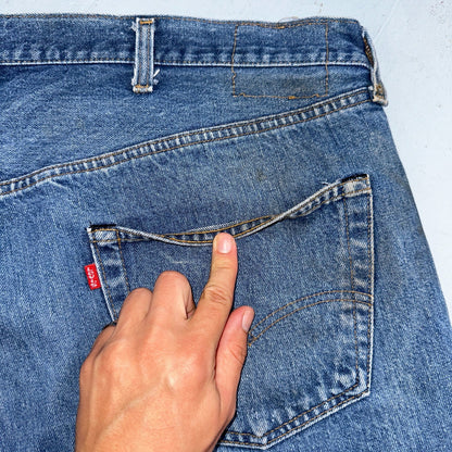 Levis 501 Vintage 80s Redline Selvedge USA XX Jeans Med Wash 48x30 Act 43x27