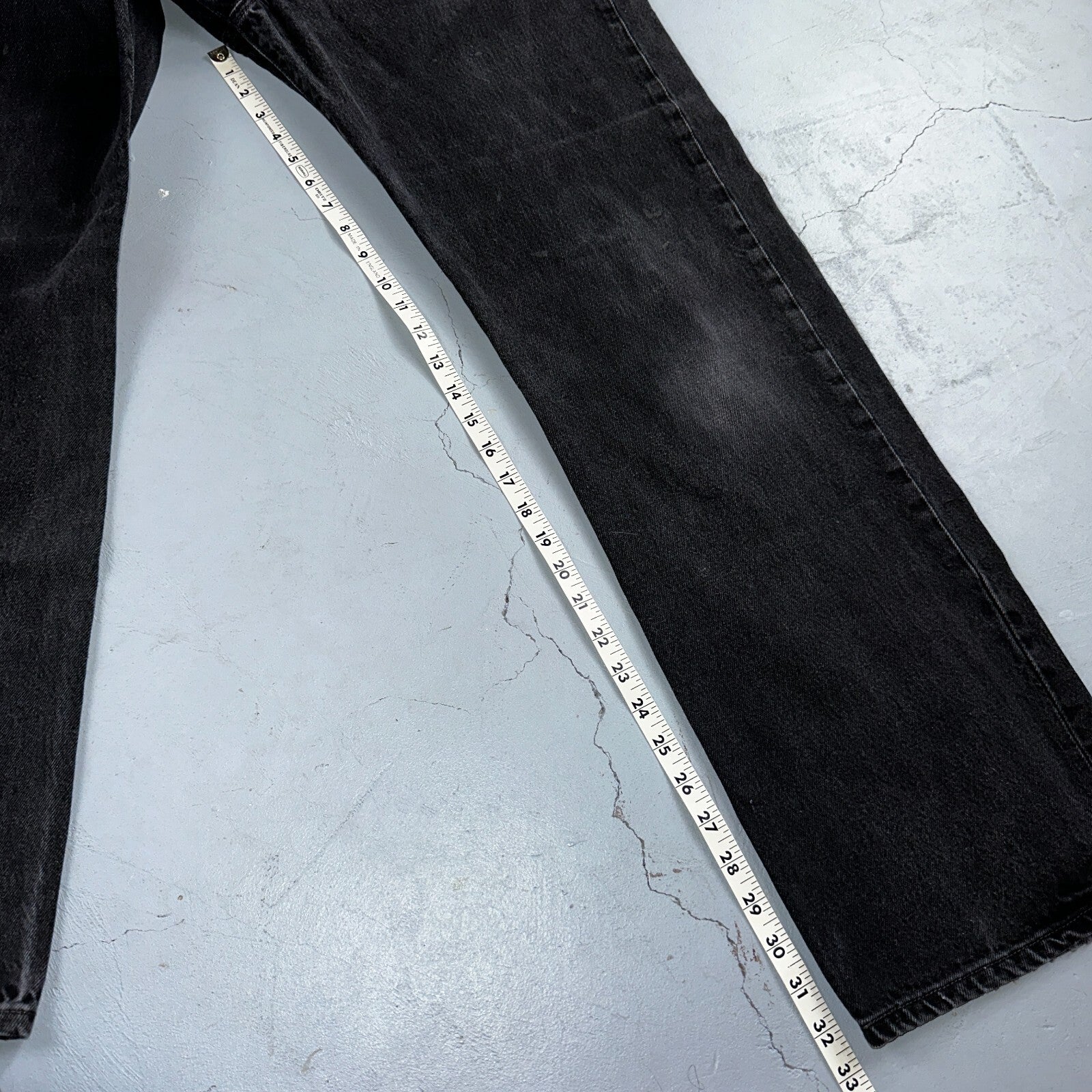 Levis 501 Vintage Y2K XX Straight Leg Jeans 90s Black Med Wash 36x34 Act 31x32