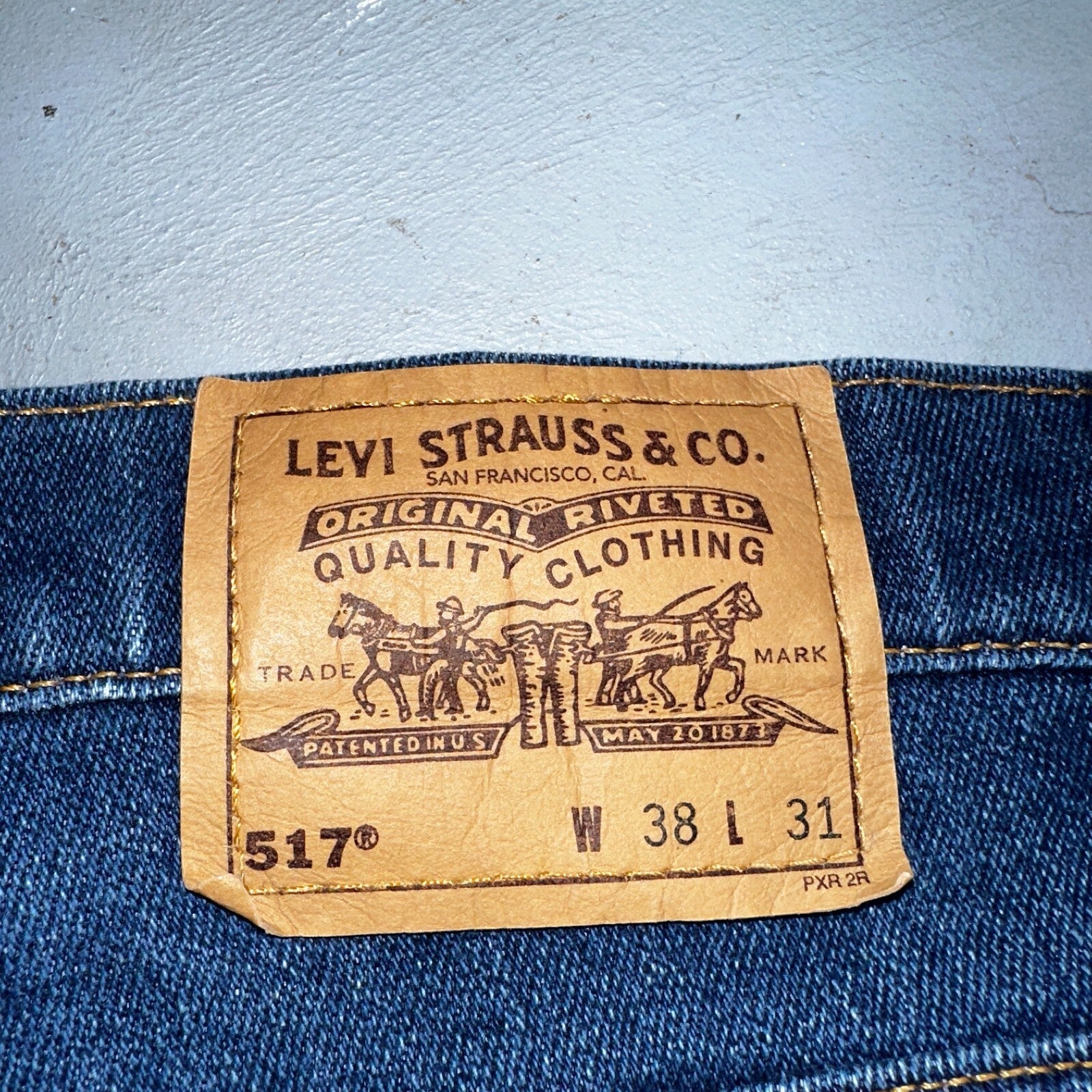 Levis 517 Vintage 90s USA Orange Tab Bootcut Flare Blue Jeans 38x31 Act 36x29